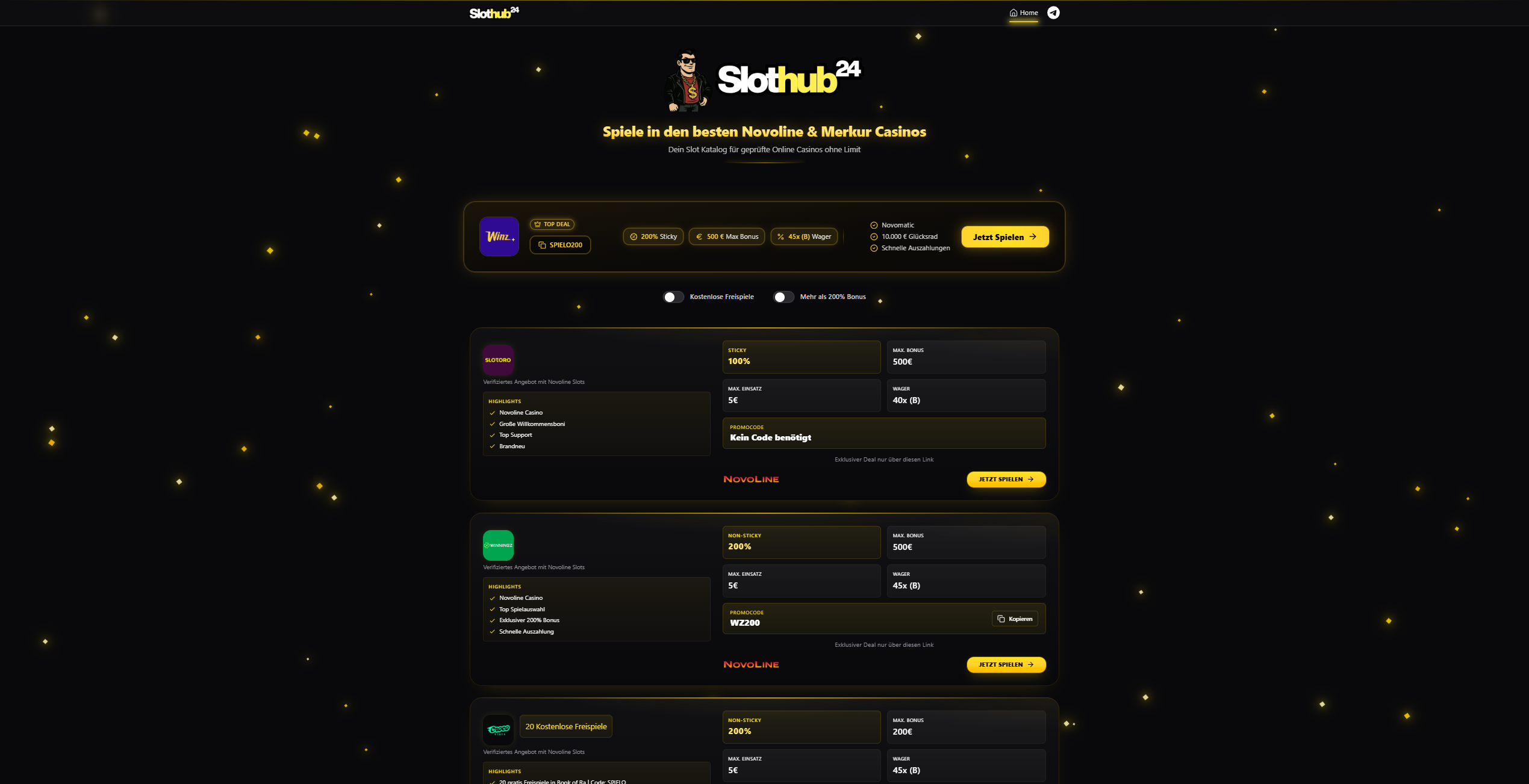 Slothub24 website screenshot